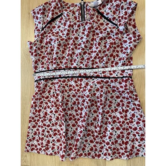 Motherhood Maternity Red and White Floral Shirt Top - Picture 4 of 6